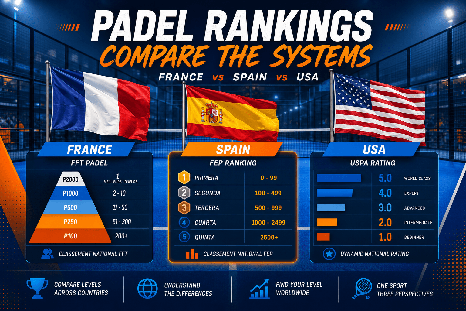 Padel Rankings France vs Spain vs USA: The Ultimate Guide to Understanding Your Level Worldwide